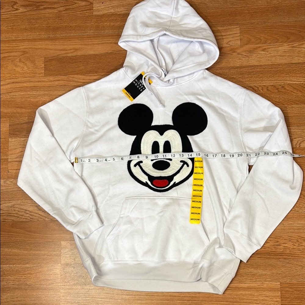 Disney White and Black Mickey Mouse Hoodie Medium